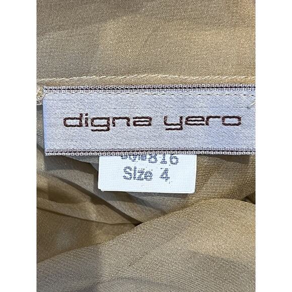 Vintage Digna Yero Floral Lace Silk Formal Dress - Picture 6 of 7